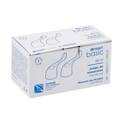 Juego de manerales tipo palanca metálicos para mezcladoras