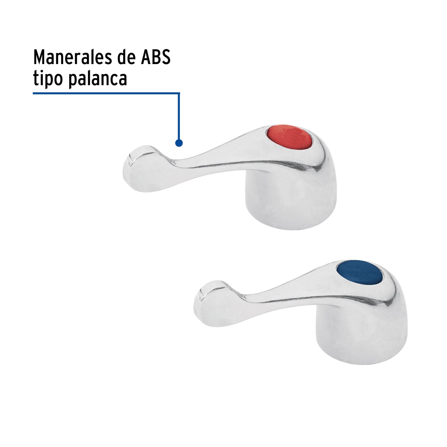 Juego de manerales tipo palanca metálicos para mezcladoras