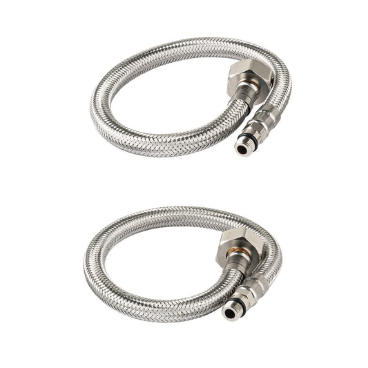 Juego de 2 mangueras de 35 cm para mezcladoras tipo monomando con conectores de latón