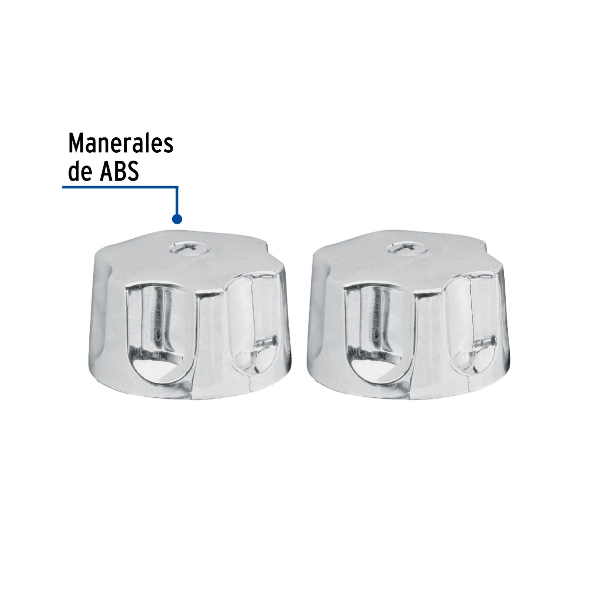 Juego de manerales hex de ABS p/lav-fregadero, cromo, Basic · vista 2