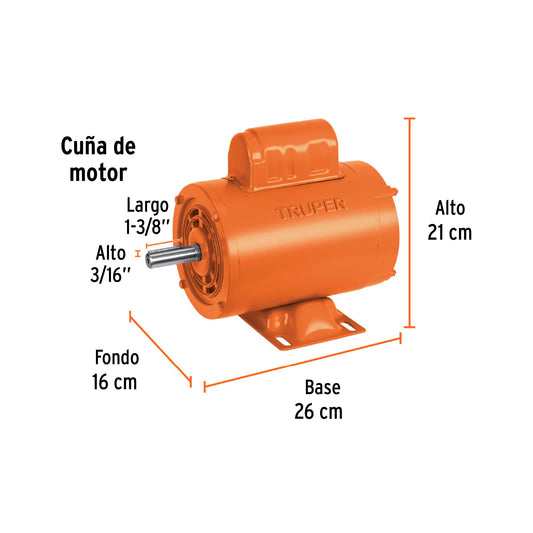 Motor eléctrico monofásico de 1/2 HP, alta velocidad · vista 2