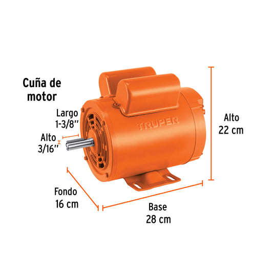 Motor eléctrico monofásico de 1 HP, baja velocidad · vista 2