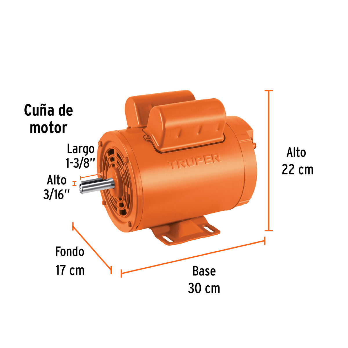 Motor eléctrico monofásico de 2 HP, alta velocidad · vista 2