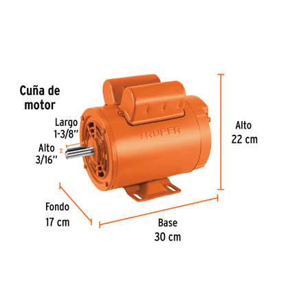Motor eléctrico monofásico de 2 HP, alta velocidad · vista 2