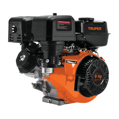 Motor a gasolina de 9 HP con sensor de aceite y arranque manual
