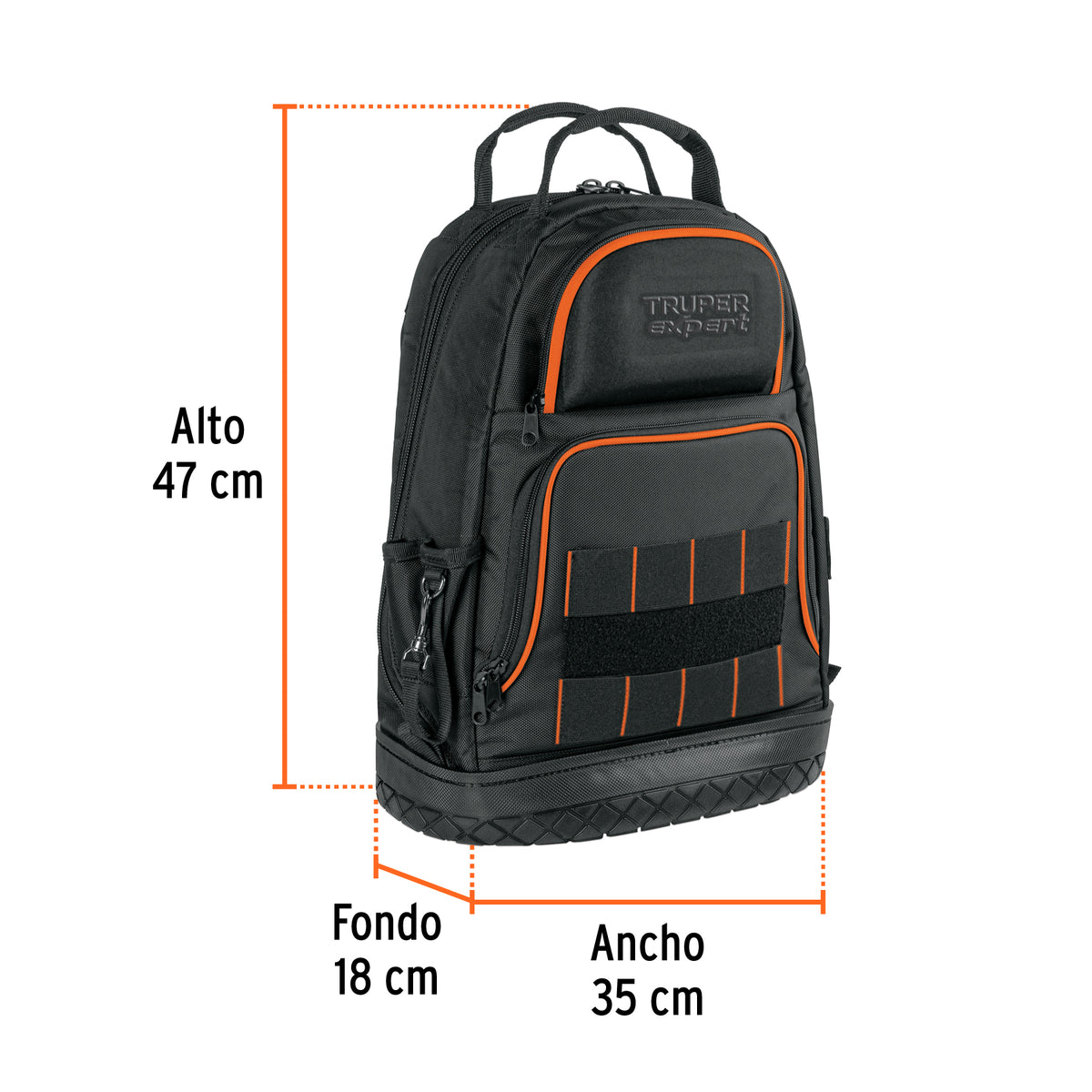 Mochila portaherramientas, 33 compartimientos · vista 3