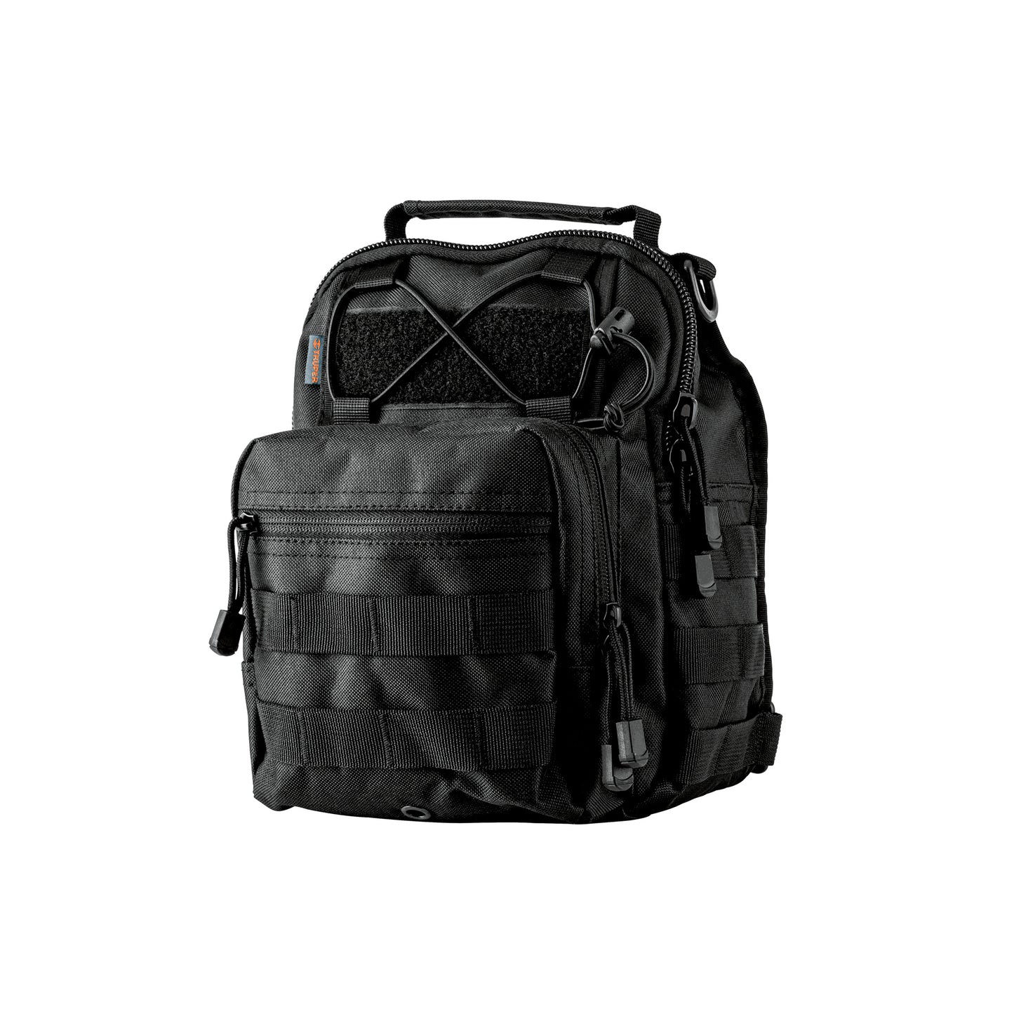 Mochila táctica multiusos negra de 6 L con diseño 3 en 1