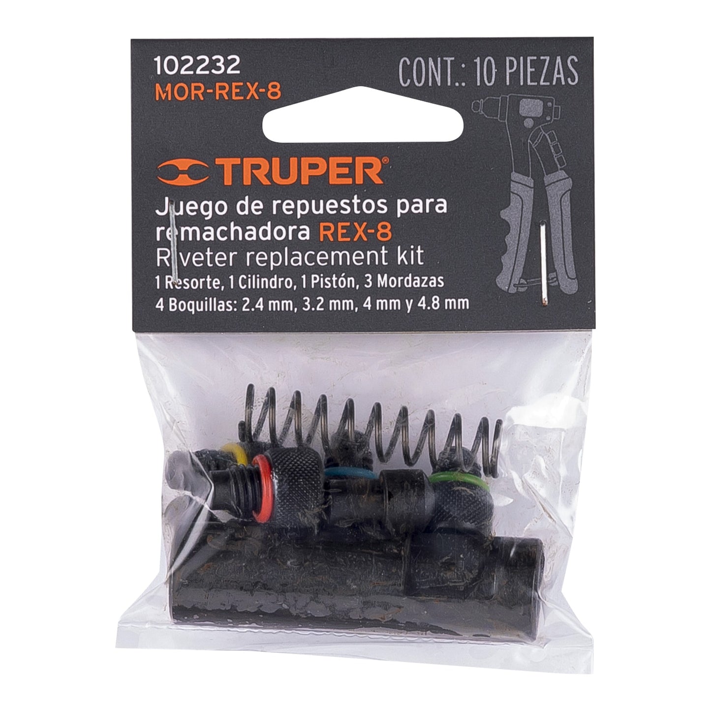 Kit de refacciones y mordazas REX-8 - SKU 102232