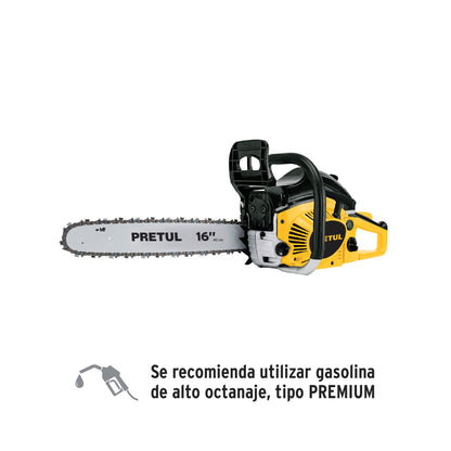 Motosierra 45 cc a gasolina con barra de 16"