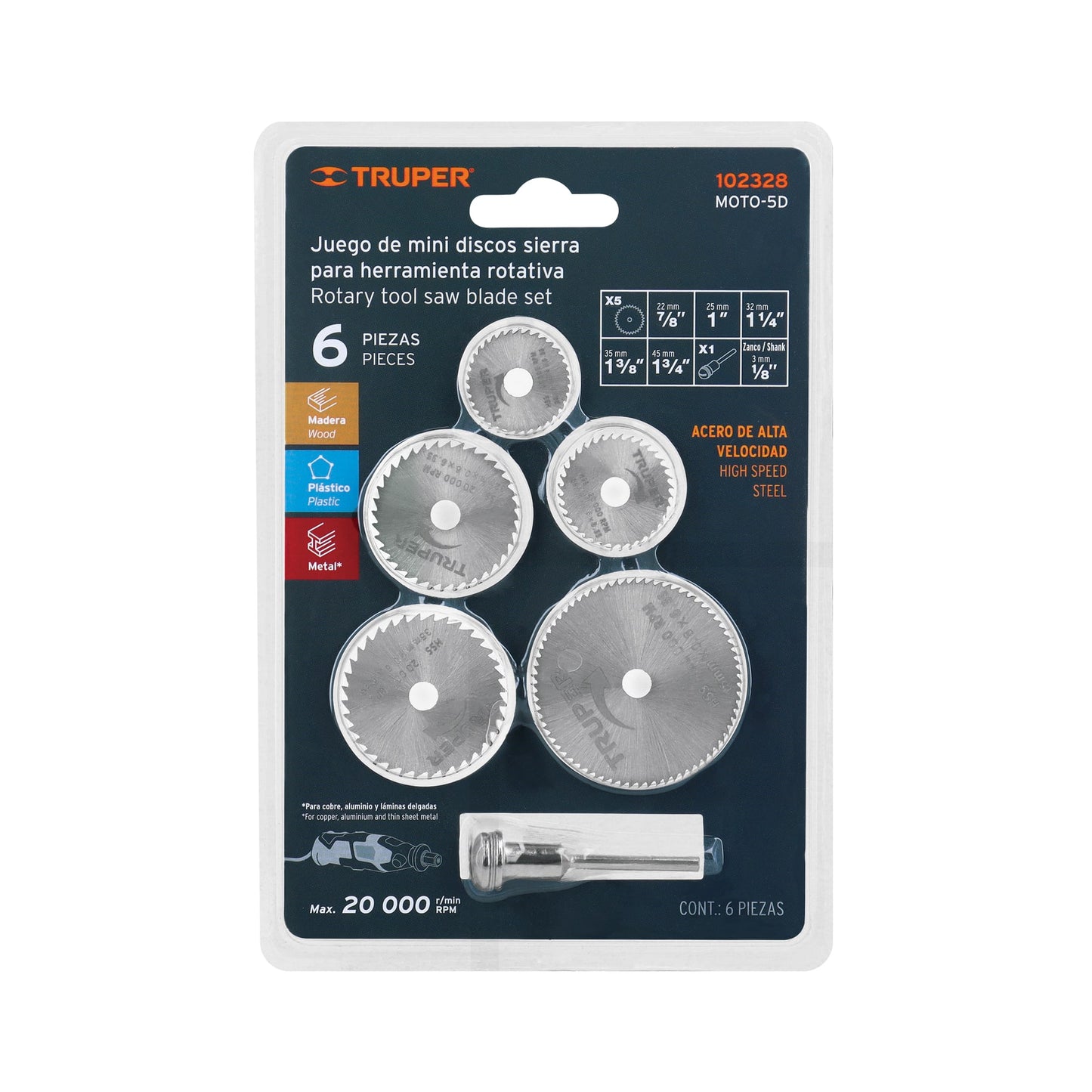 Kit de minidiscos sierra para herramienta rotativa - SKU 102328