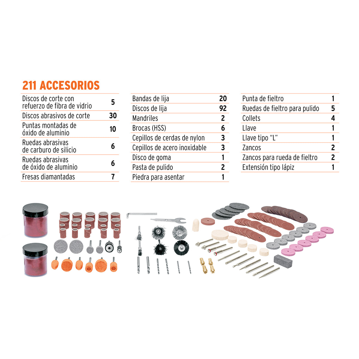 Herramienta rotativa 135W con 211 accesorios, TRUPER PRO · vista 7