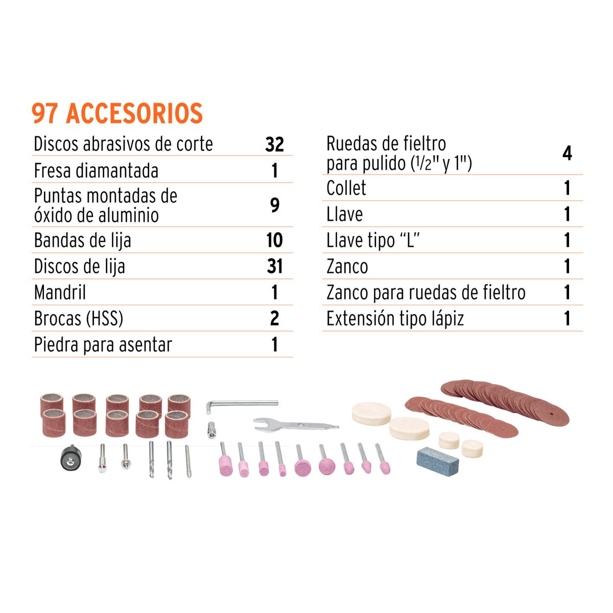 Herramienta rotativa 135W con 97 accesorios, TRUPER PRO · vista 7