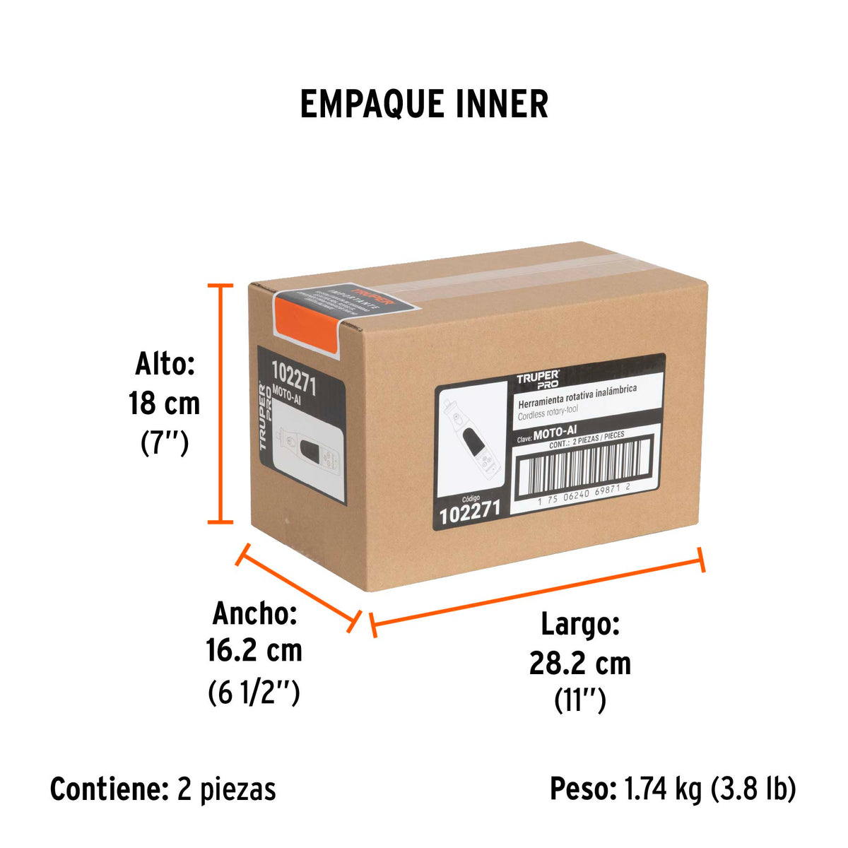 Herramienta rotativa inalambrica 7.2V - SKU 102271