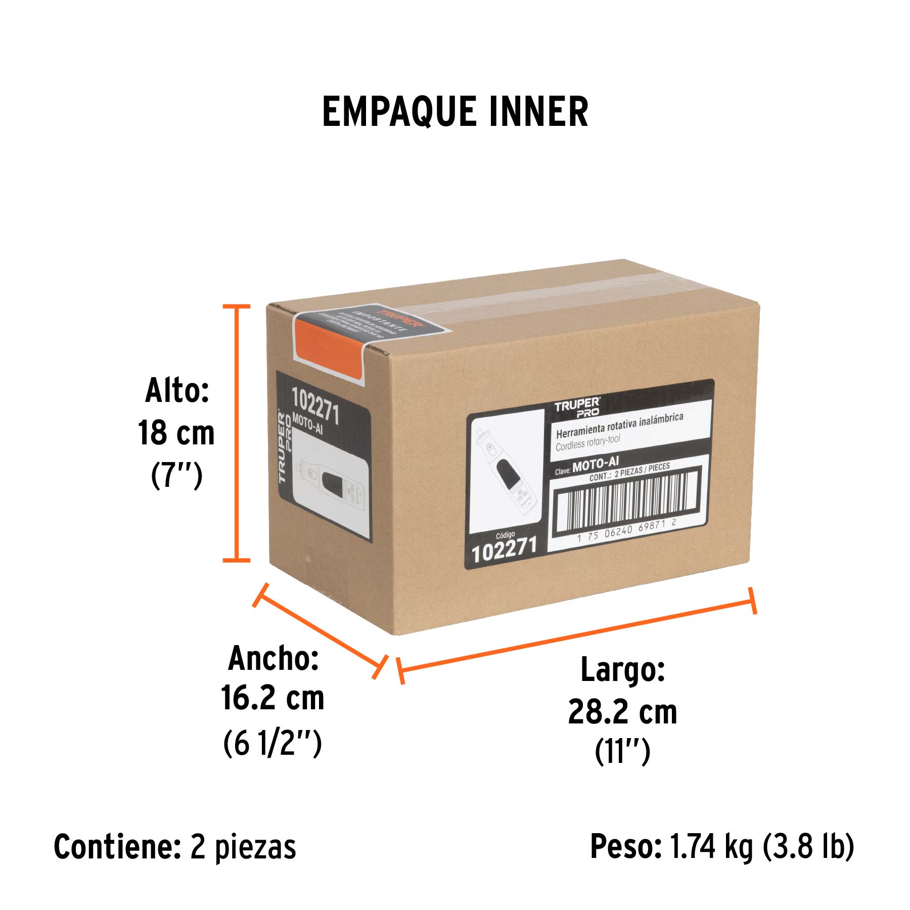Herramienta rotativa inalambrica 7.2V - SKU 102271