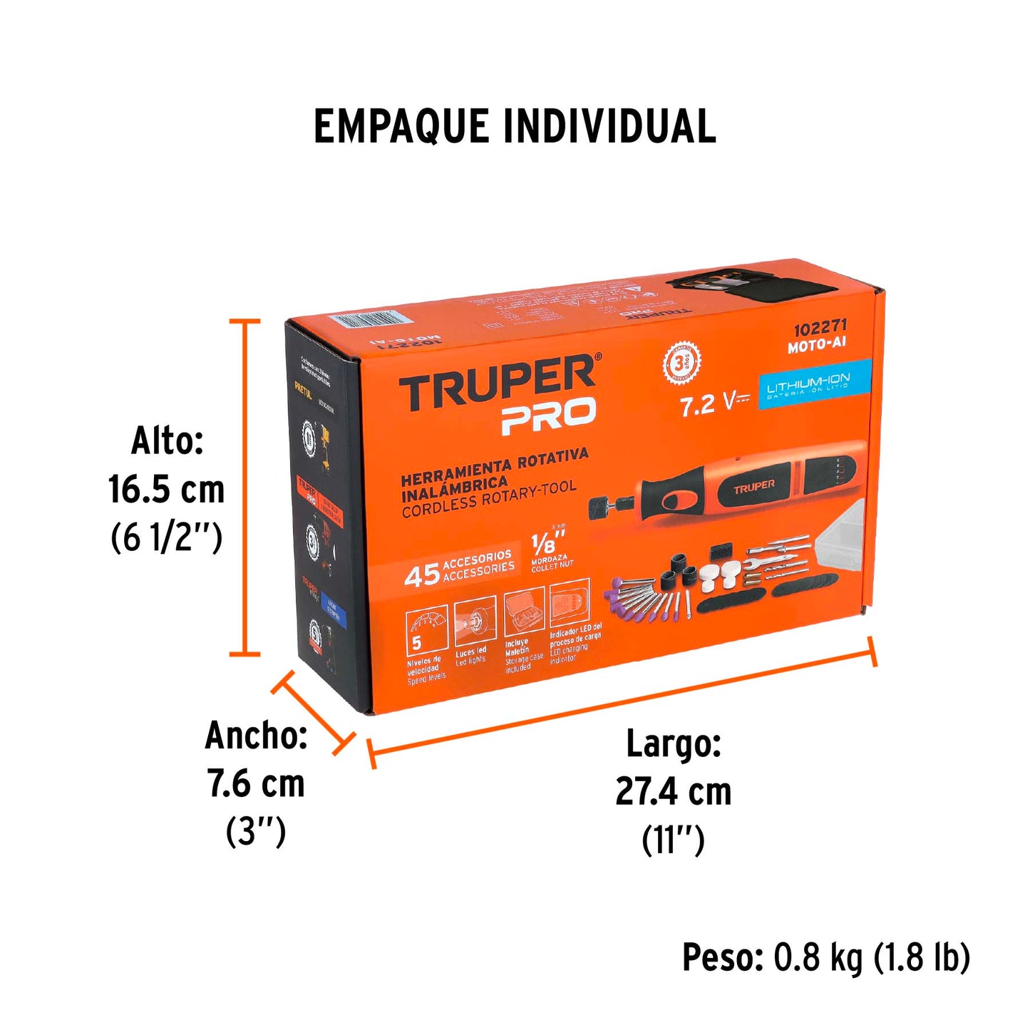 Herramienta rotativa inalambrica 7.2V - SKU 102271