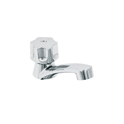 Llave individual para lavabo de ABS con cartucho cerámico y maneral hexagonal