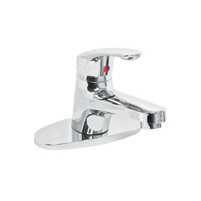 Monomando para lavabo de ABS con nariz recta y cubierta, incluye mangueras