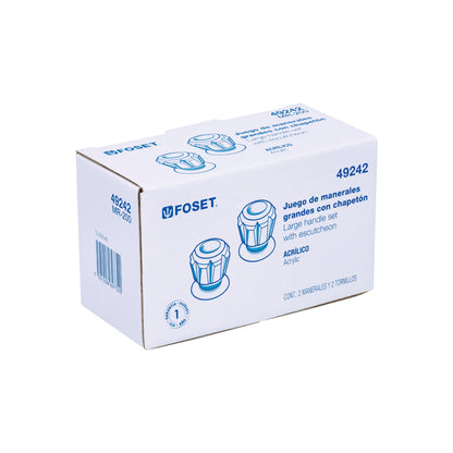 Juego de manerales acrílico transparente para regadera