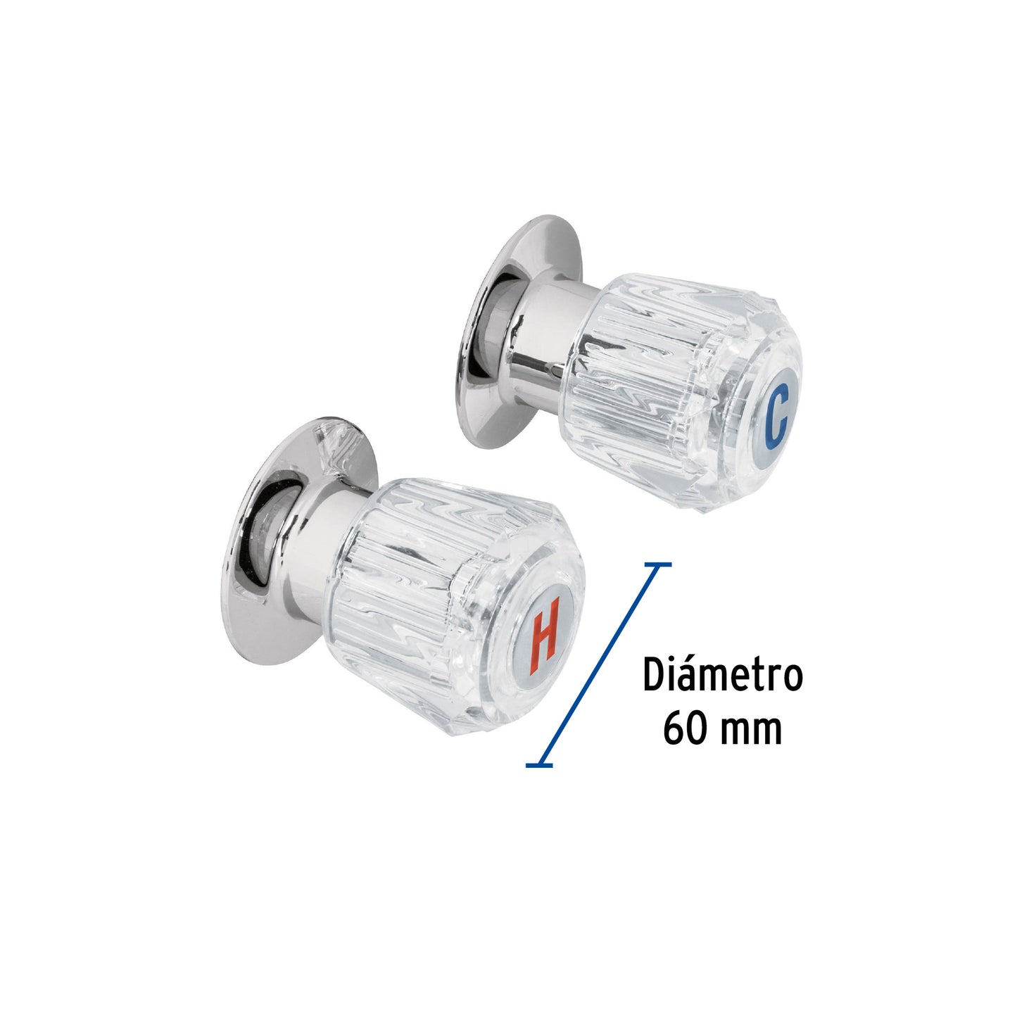 Juego de manerales acrílico transparente para regadera