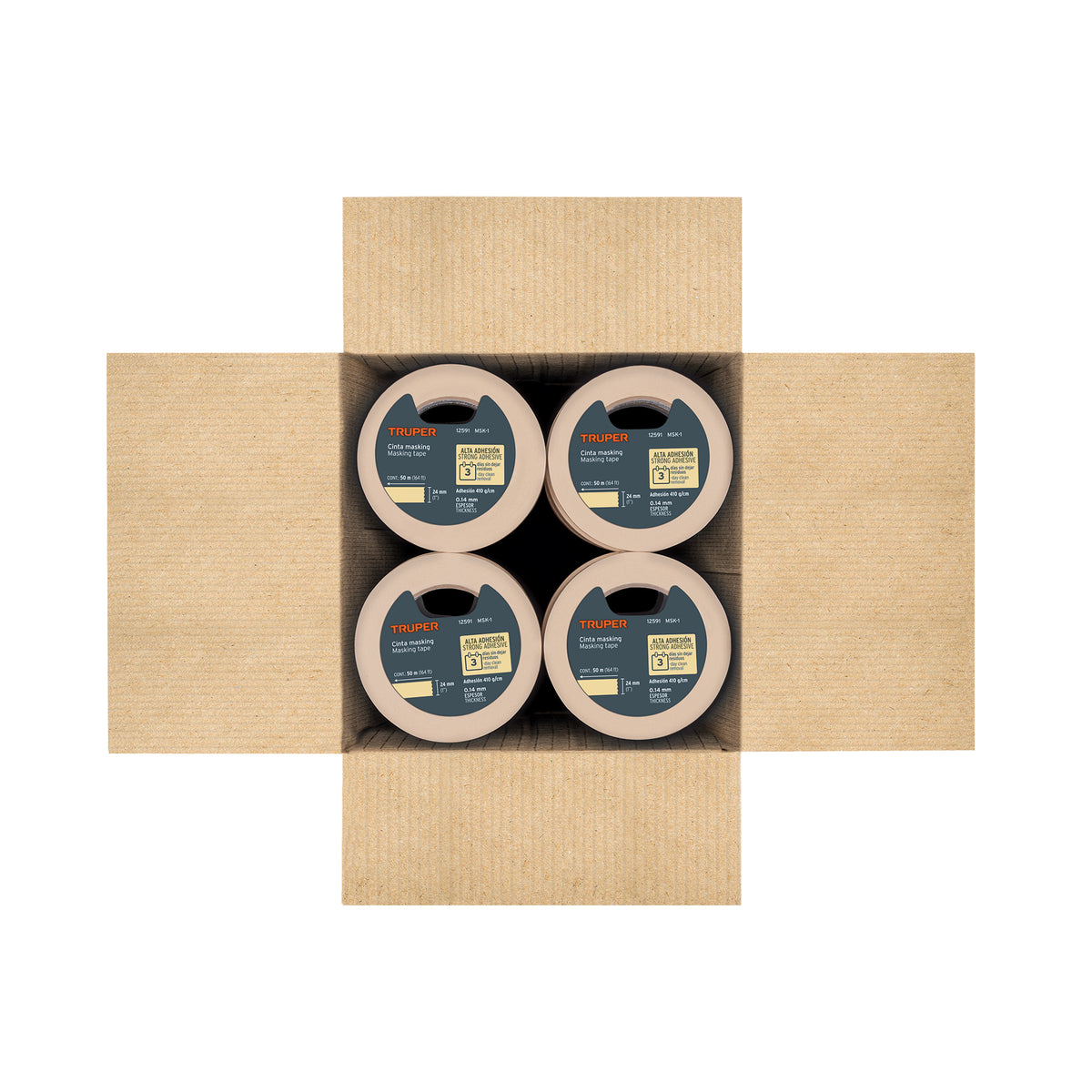 Cinta masking tape de 1 x 50
