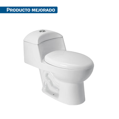 Sanitario one piece alargado de porcelana, blanco