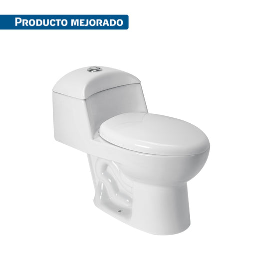 Sanitario one piece alargado de porcelana, blanco