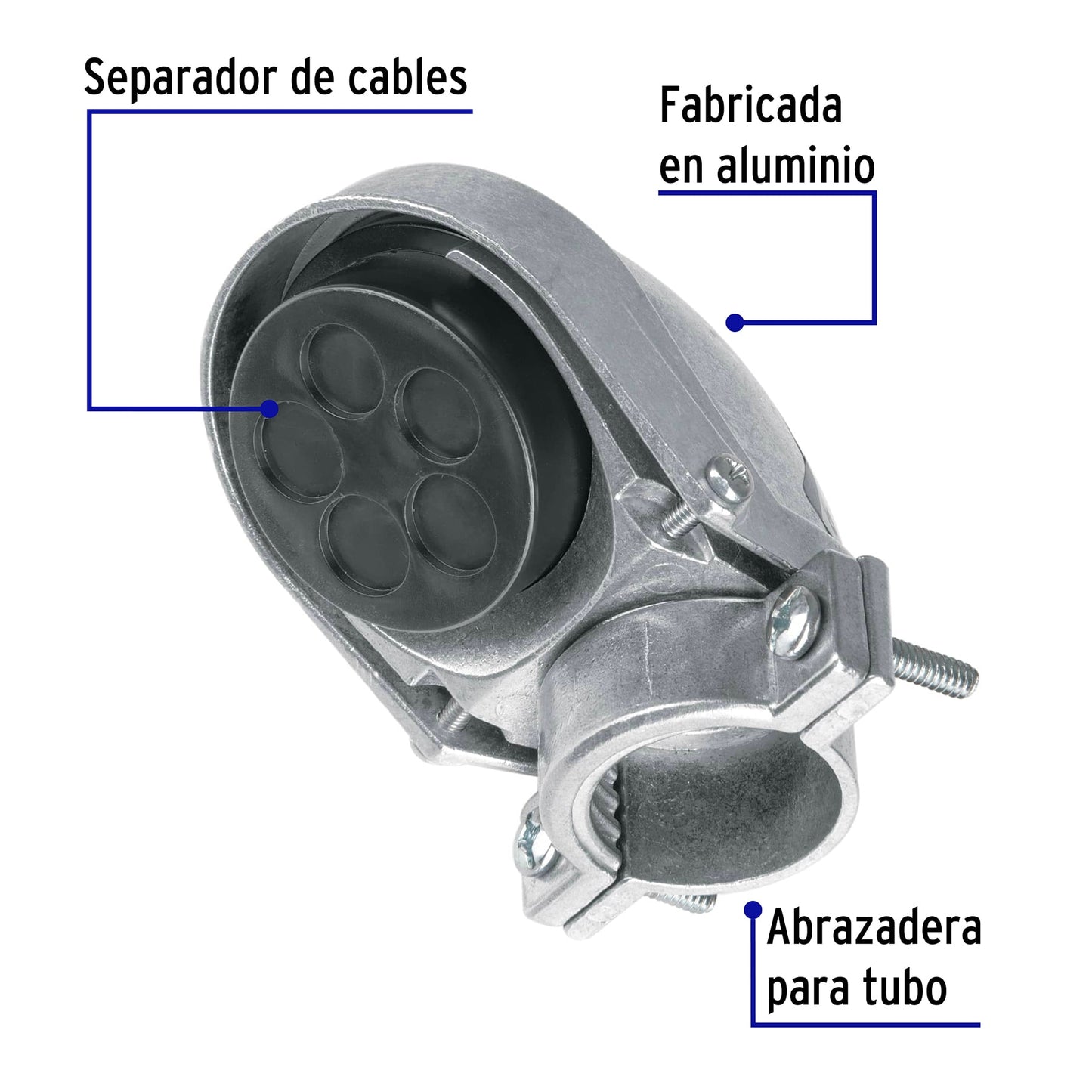 Mufa con abrazadera tubo 1 pulg