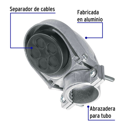 Mufa con abrazadera tubo 1 pulg