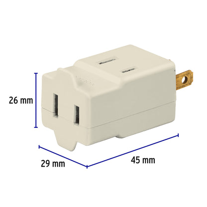 Multicontacto triple tipo cubo de 127 V y 15 A