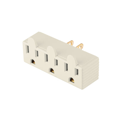 Multicontacto triple aterrizado de 127 V y 15 A con barra