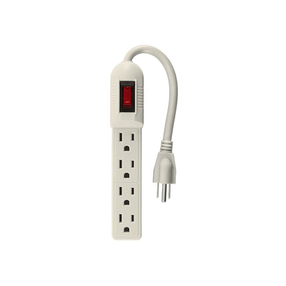 Regleta multicontacto económico de 4 entradas con calibre 16 AWG