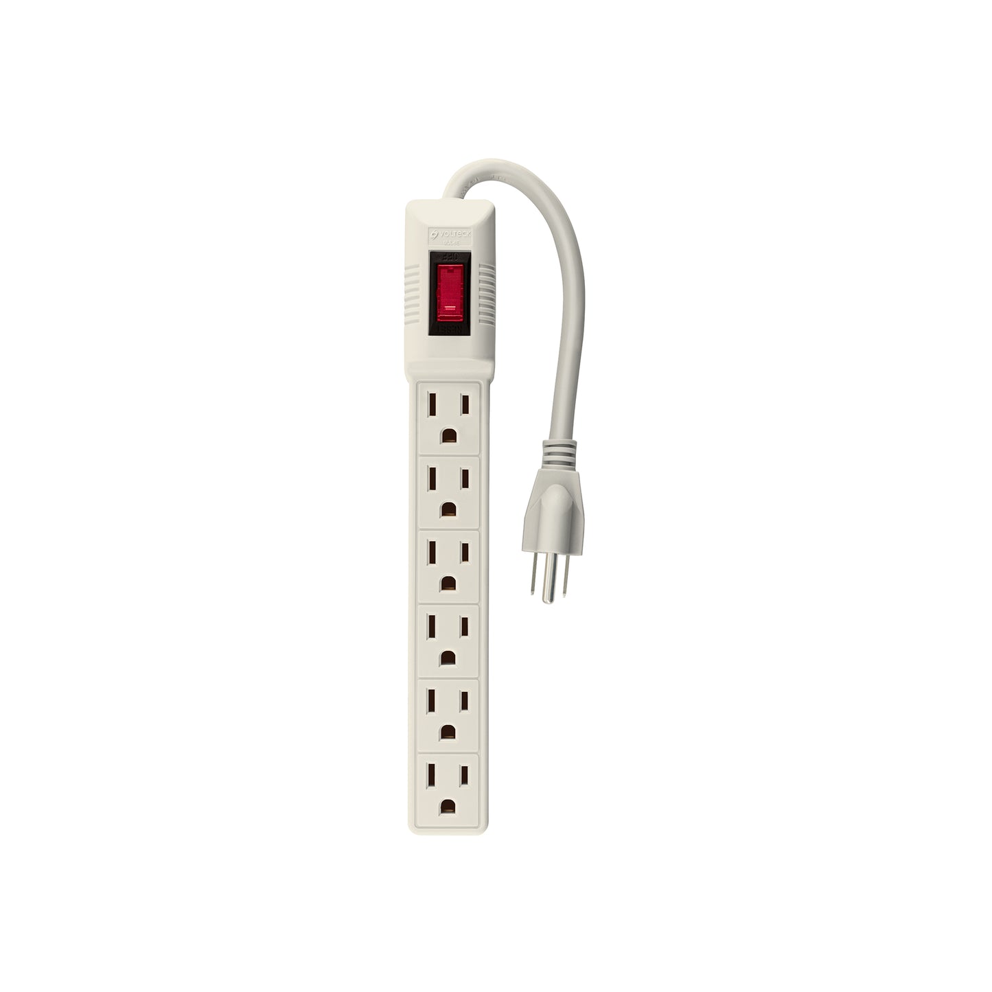 Regleta multicontacto de 6 entradas calibre 16 AWG para uso doméstico
