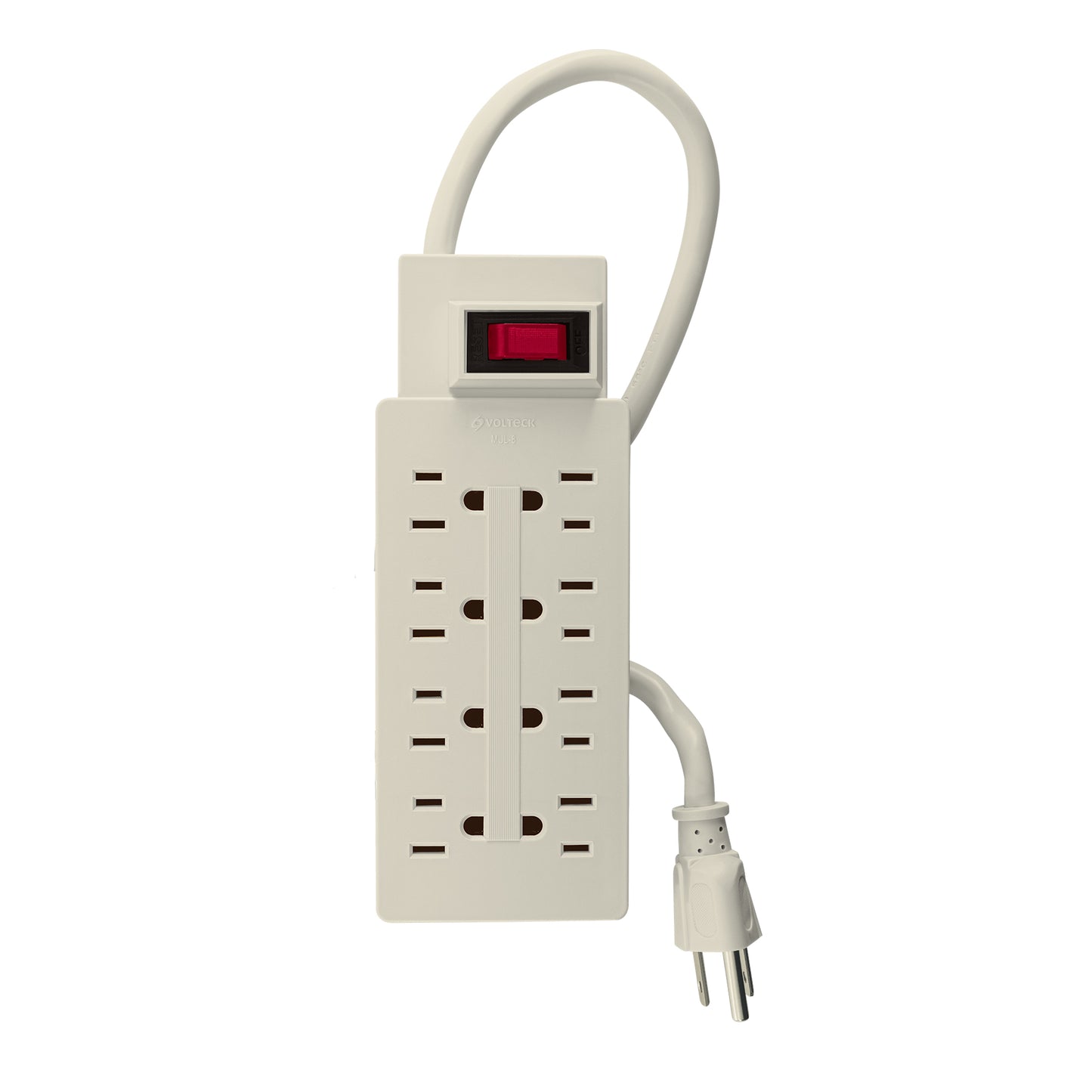 Regleta multicontacto de 8 entradas calibre 14 AWG para uso rudo