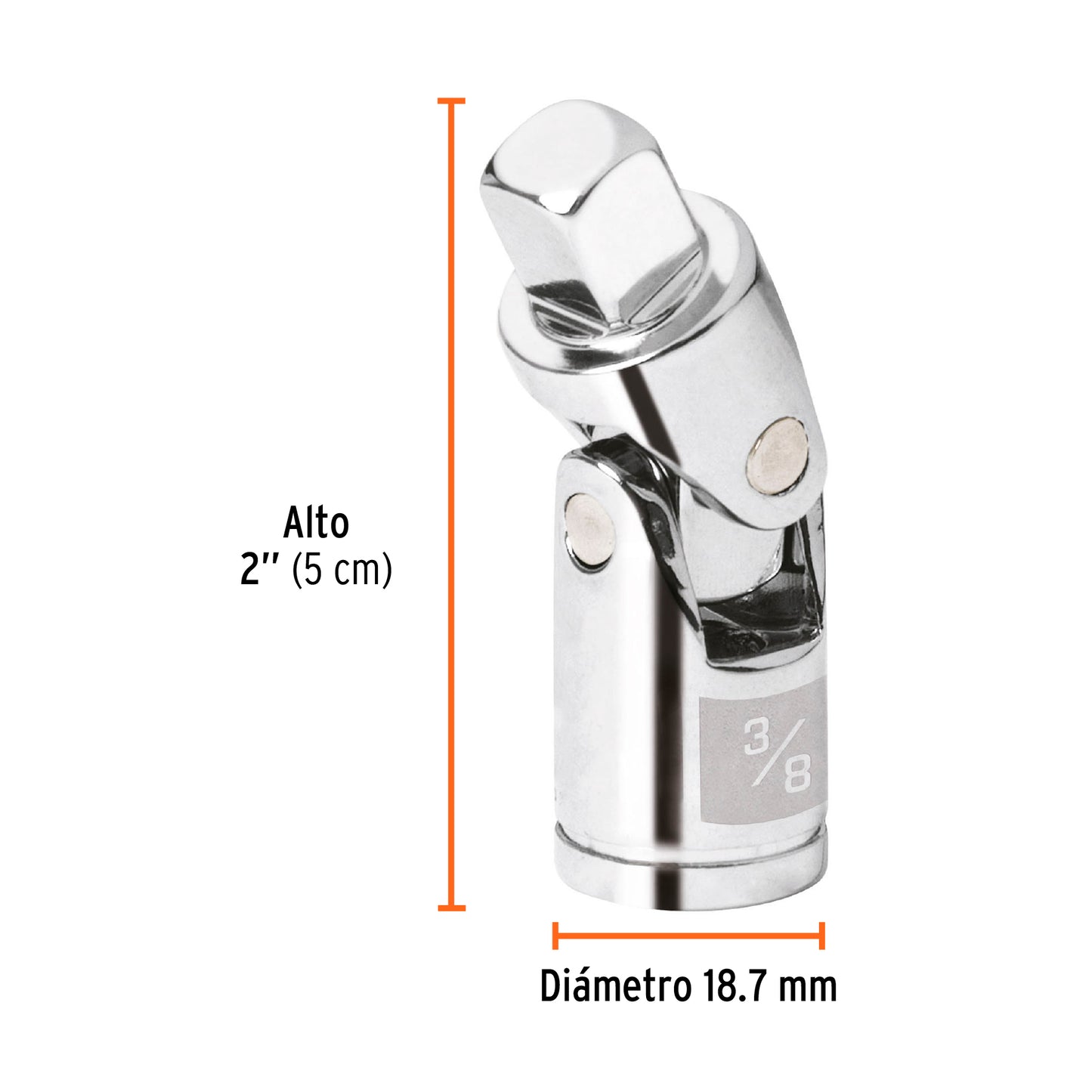 Nudo universal para dados 3/8 pulg