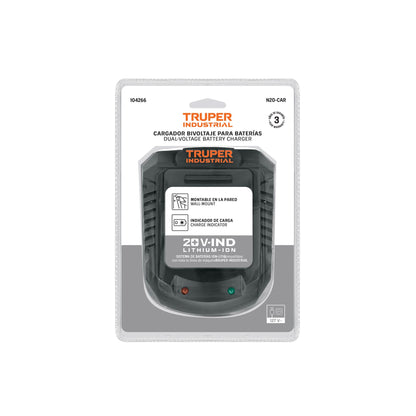 Cargador de baterías de ion litio 20V, TRUPER INDUSTRIAL · vista 3