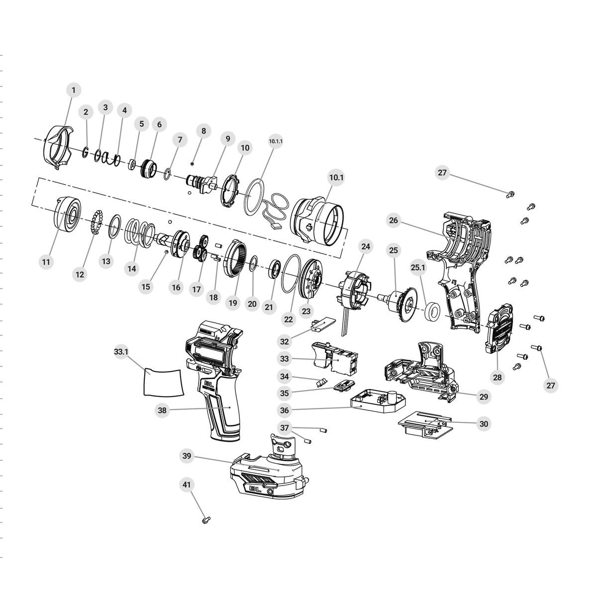 Destornillador de impacto 1/4" 20V, s/accesorios · vista 6