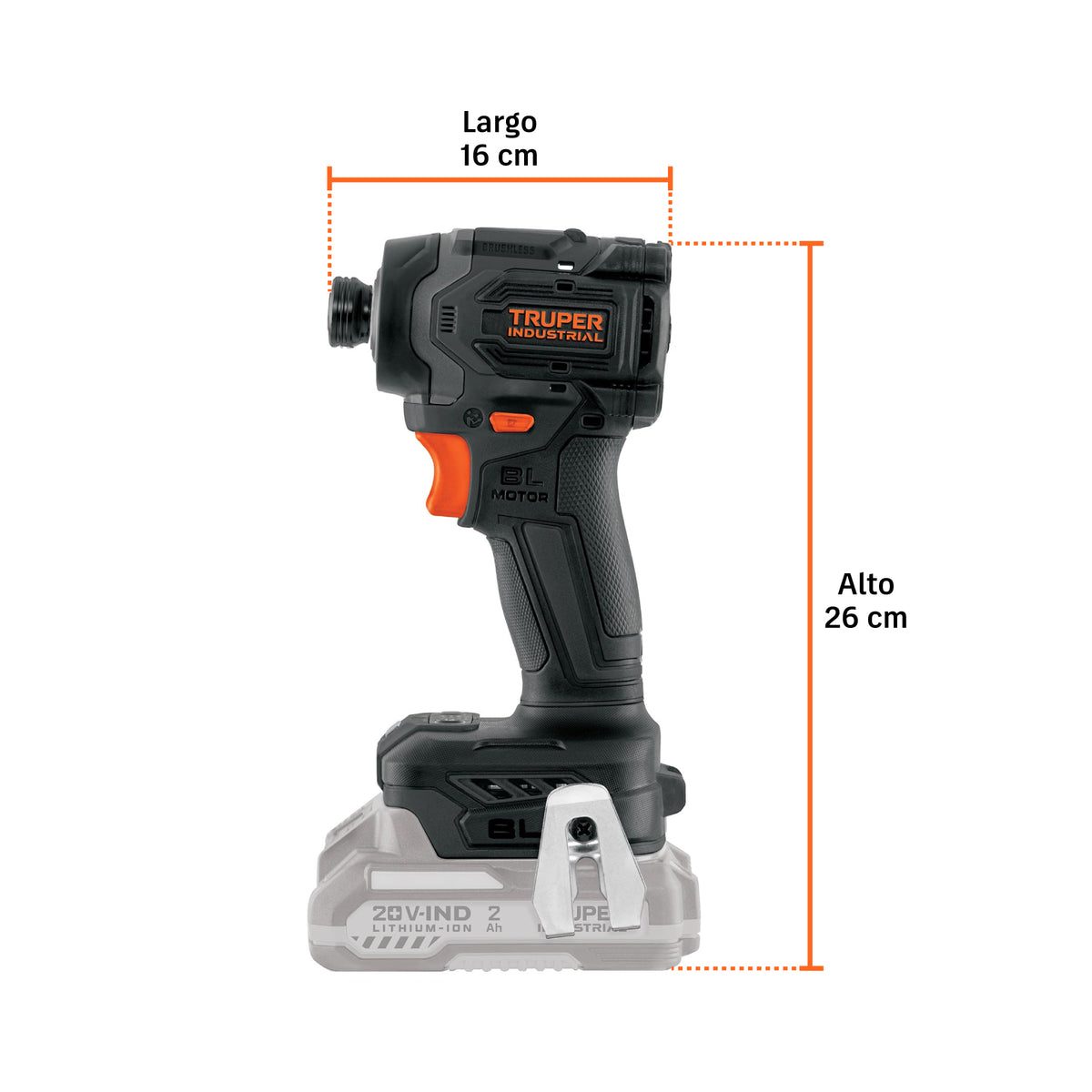 Destornillador de impacto 1/4" 20V, s/accesorios · vista 3