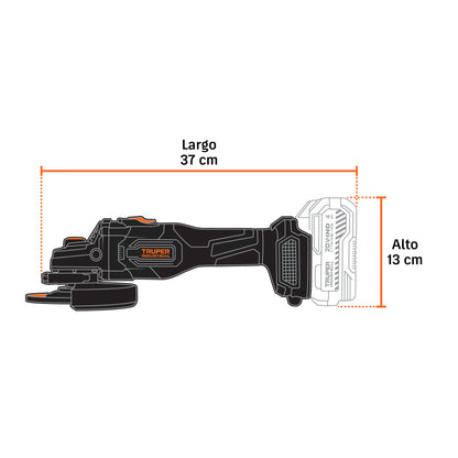 Esmeriladora 4-1/2", 20V, sin accesorios · vista 4