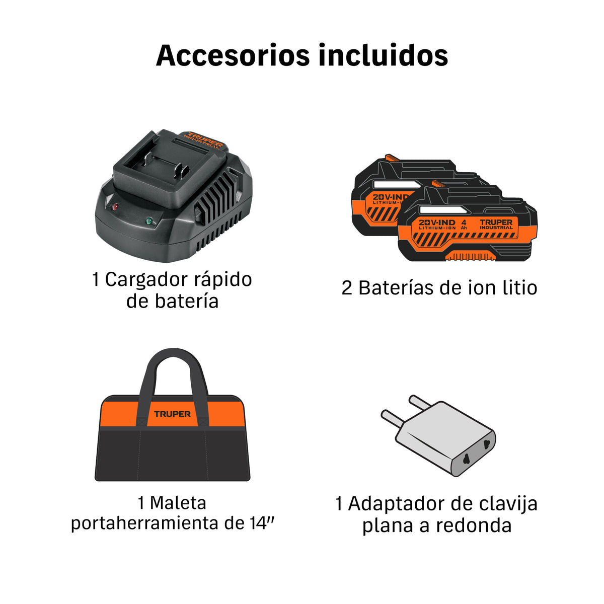 Llave de impacto 1/2" 20V, 650Nm, 2 baterías 4Ah · vista 4