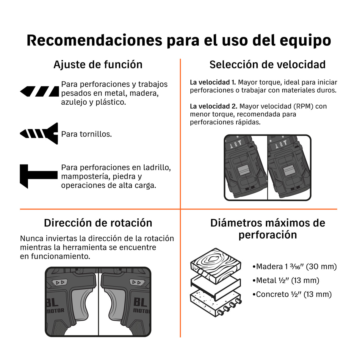 Rotomartillo/destornillador 1/2", 20V, 150Nm, sin accesorios · vista 2