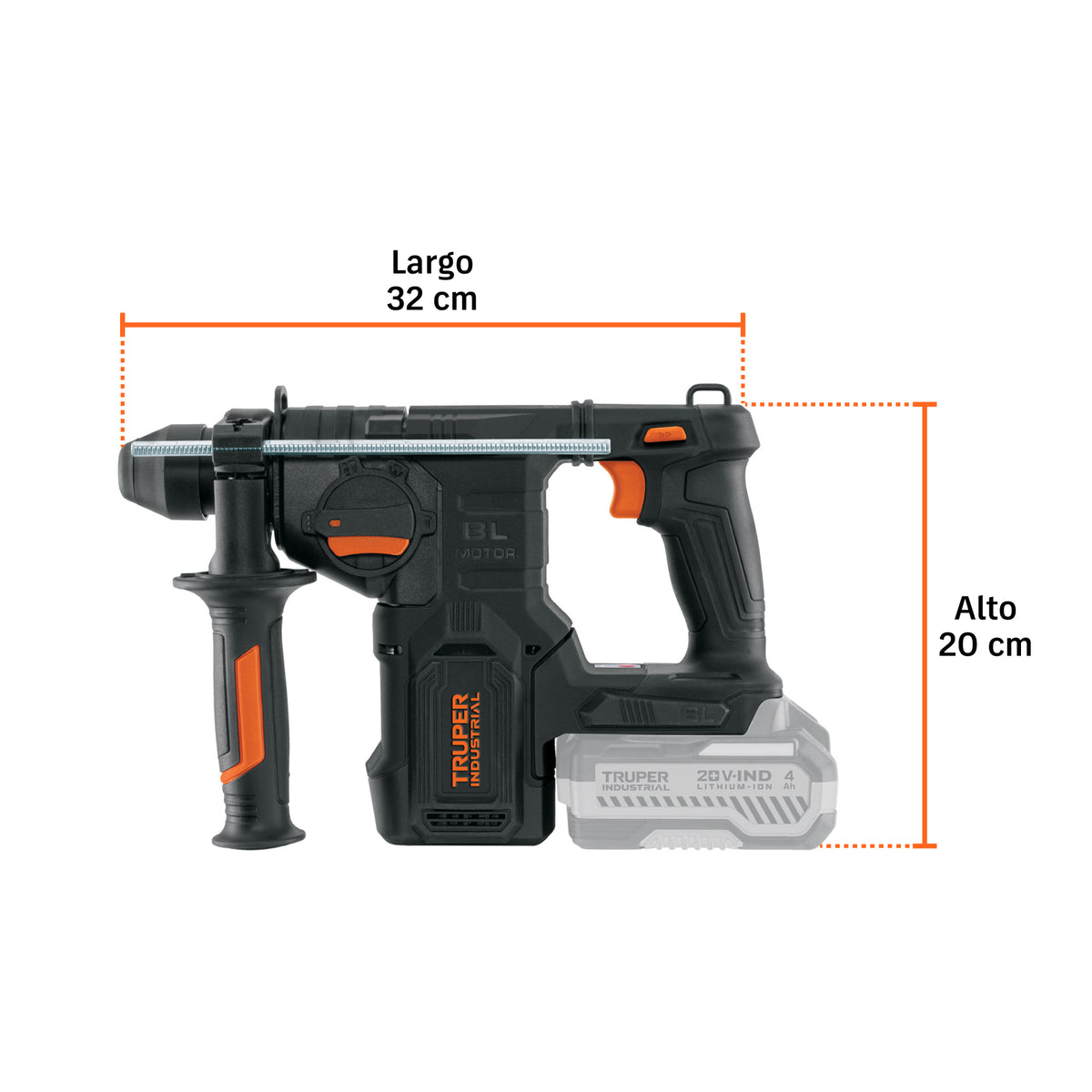 Rotomartillo SDS Plus/destornillador 20V, 2.2 J, sin accs. · vista 3