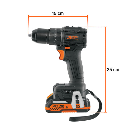 Rotomartillo/destornillador 1/2", 20V, 70Nm, 1 batería 2Ah · vista 2