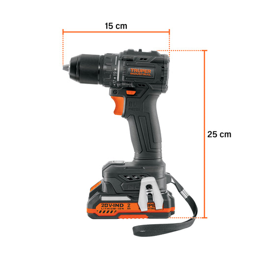 Taladro/destornillador 1/2", 20V, 70Nm, 1 batería 2Ah · vista 2
