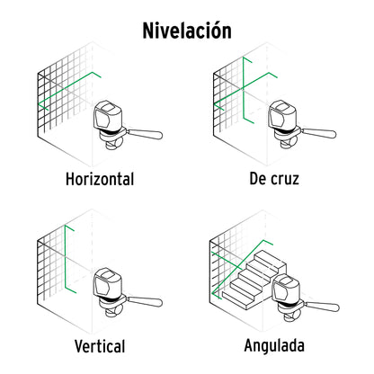 Nivel láser verde, alcance 30 m, recargable · vista 4