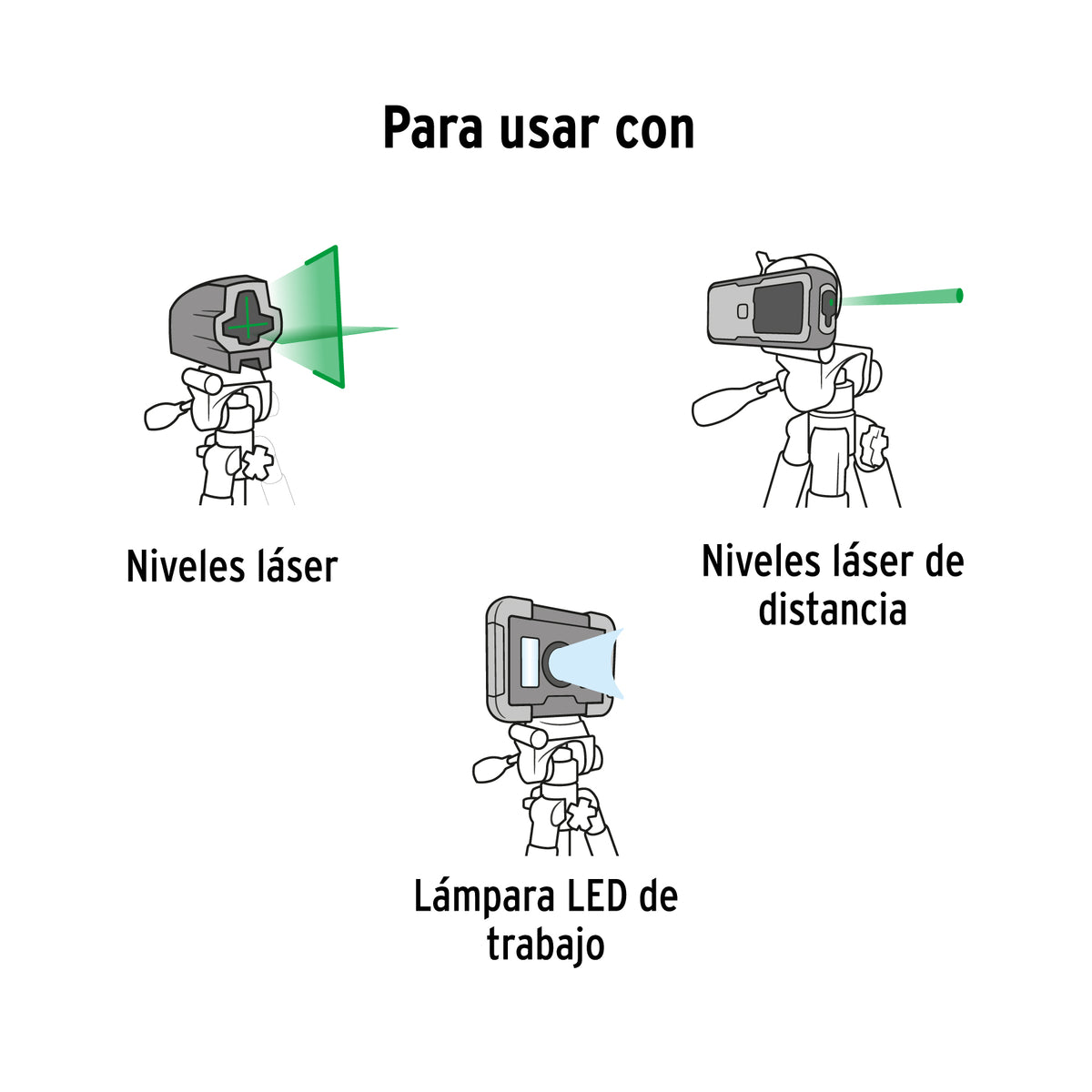 Tripié telescópico para nivel láser, altura max. 1.45 m · vista 6