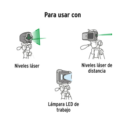 Tripié telescópico para nivel láser, altura max. 1.45 m · vista 6