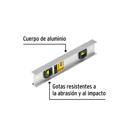 Nivel de 12" con cuerpo de aluminio