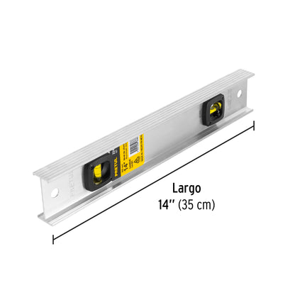 Nivel de 14" con cuerpo de aluminio