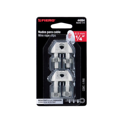 Nudo Perro Hierro Galvanizado Cable 1/4