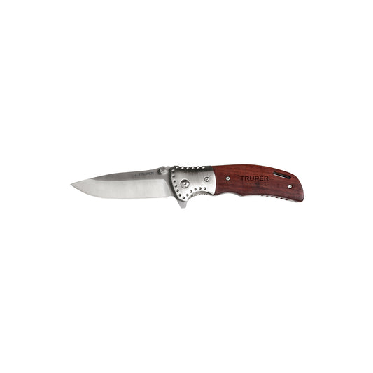 Navaja abatible con mango de madera